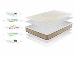 Moonia Colchón Bamboo Care 18cm - - 180x200 cm