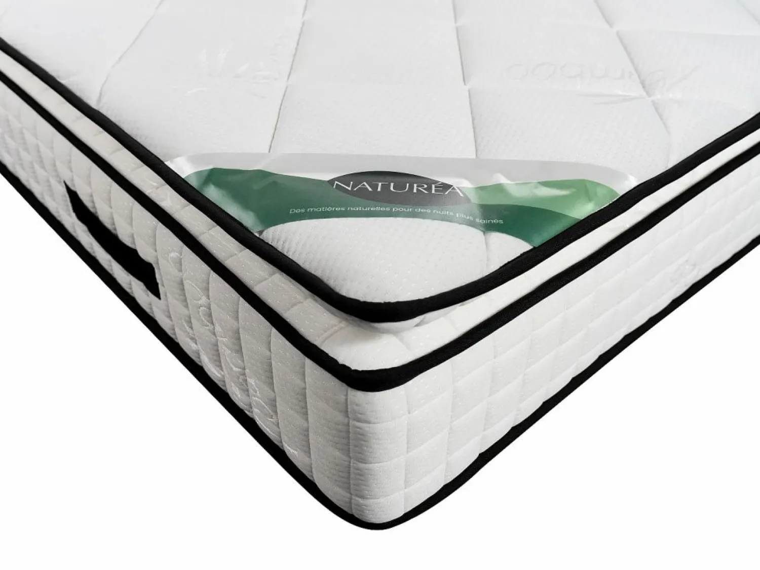 NATUREA Colchón de 180 x 200 cm de espuma y tejido de bambú de 23 cm de grosor - ADANA de