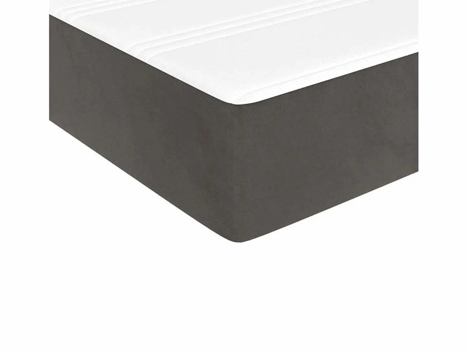 Best Colchón de muelles ensacados terciopelo gris oscuro 90x190x20cm ES976785
