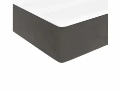 Hot vidaxl Colchón de muelles ensacados firmeza media terciopelo gris oscuro 90x190x20cm