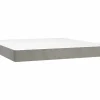 Outlet Colchón de muelles ensacados terciopelo gris claro 180x200x20cm ES587553 Colchones - 180X200Cm