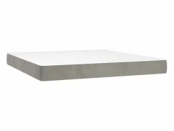 Outlet Colchón de muelles ensacados terciopelo gris claro 180x200x20cm ES587553 Colchones - 180X200Cm