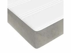 Outlet Colchón de muelles ensacados terciopelo gris claro 180x200x20cm ES587553 Colchones - 180X200Cm