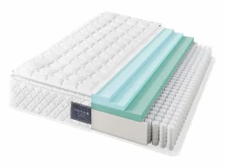 ModernLuxe Colchón de muelles 140x200 cm espuma espesor 25 cm - dureza H3 - funda acolchada de microfibra - Blanco