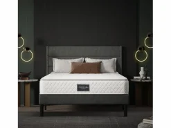 ModernLuxe Colchón de muelles 140x200 cm espuma espesor 25 cm - dureza H3 - funda acolchada de microfibra - Blanco
