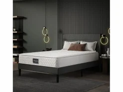 Outlet Colchón de muelles 90x200 cm espuma espesor 25 cm - dureza H3 - funda acolchada de microfibra - Blanco Colchón Muelles Ensacados
