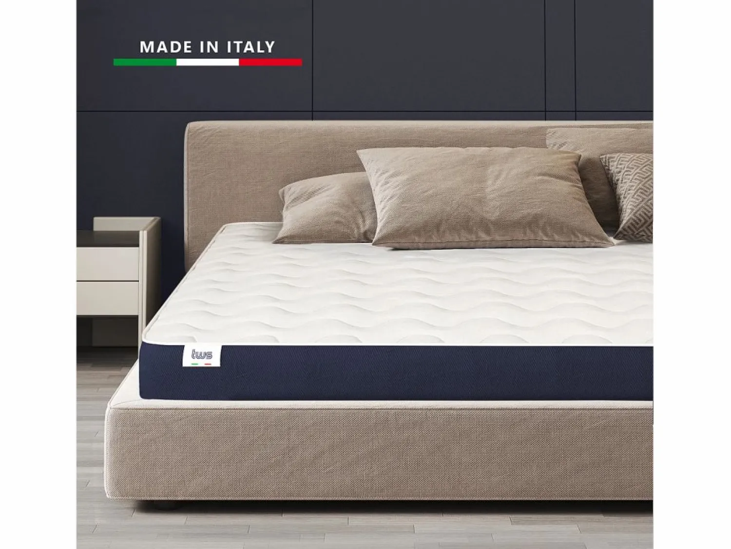 The White Stone Colchón ESSENTIAL 180 X 200 Waterfoam Hipoalergénico 10CM made in Italy