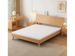 Colchón H3 confortable, soporte medio, certificado Eco-Tex, lavable, alto 5 cm, tamaño 180x200 cm, espuma naranja, colchón blanco.