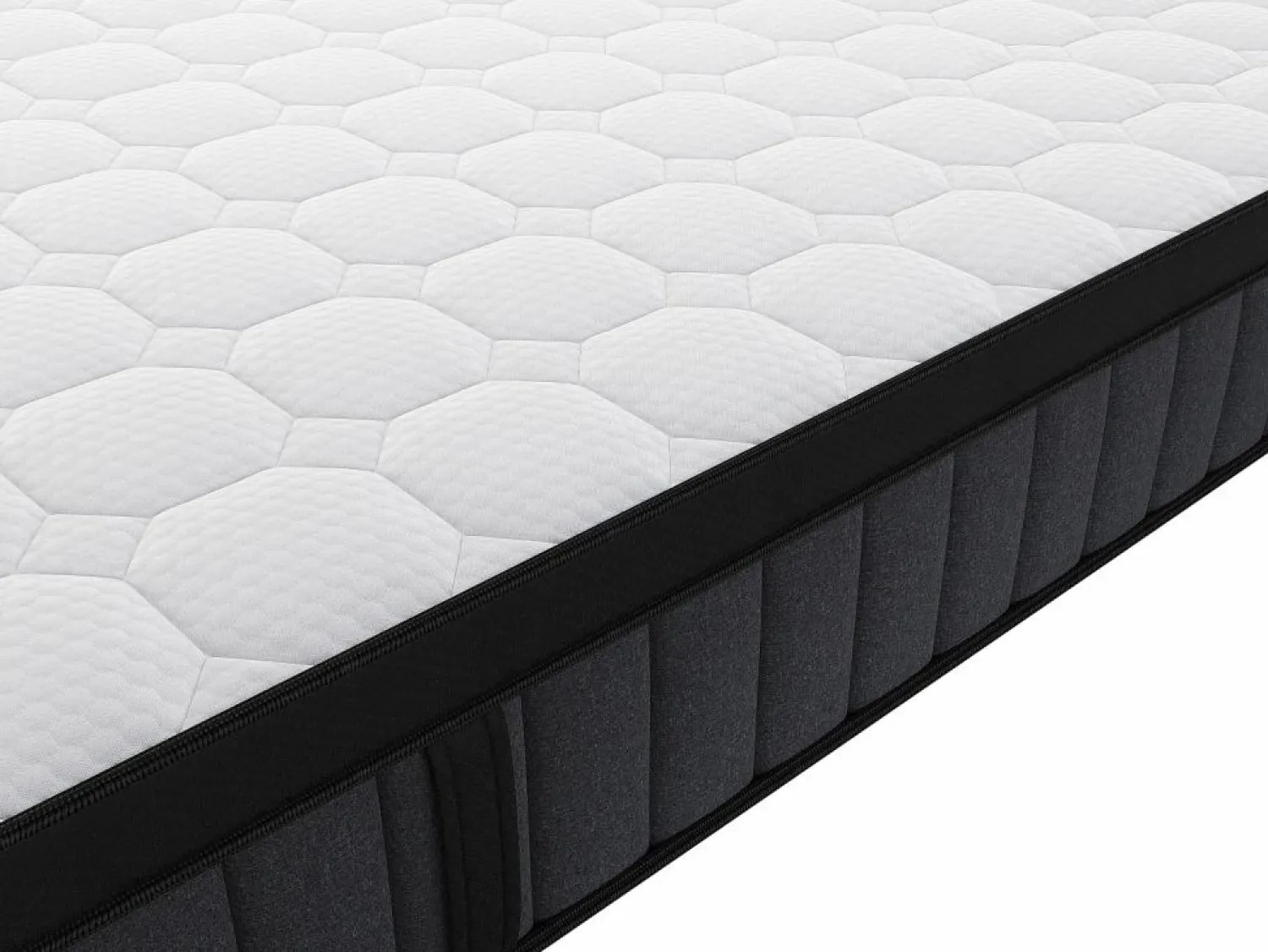 Ysmée Colchón híbrido de 180 x 200 cm de muelles 7 zonas viscoelástica refrescante de 25 cm de grosor TOLCA de YSMÉE