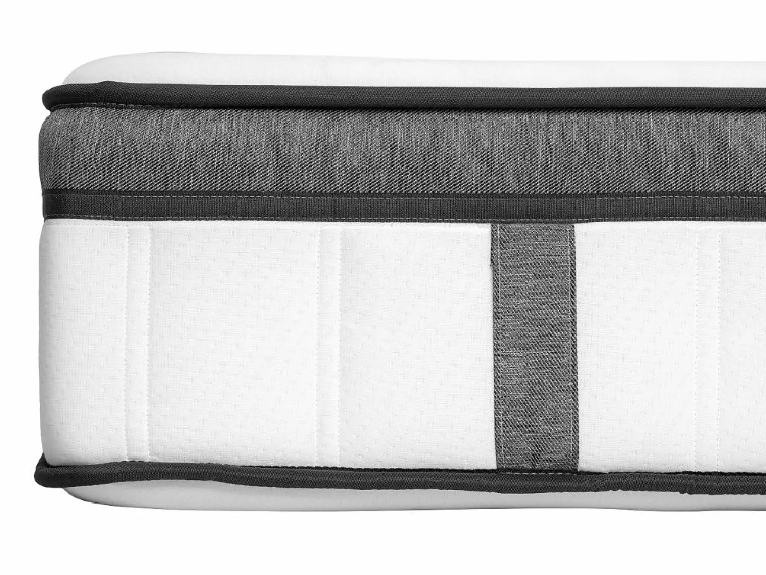Clearance Ysmée Colchón híbrido de muelles ensacados 7 zonas de 30 cm de grosor - 160 x 200 cm - OLIANE de YSMÉE Blanco