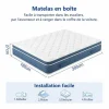 New DripeX Colchón Híbrido 160x200cm - esp.27cm - muelles ensacados 7 zonas - hipoaalergénico - transpirable - Medio-Firme
