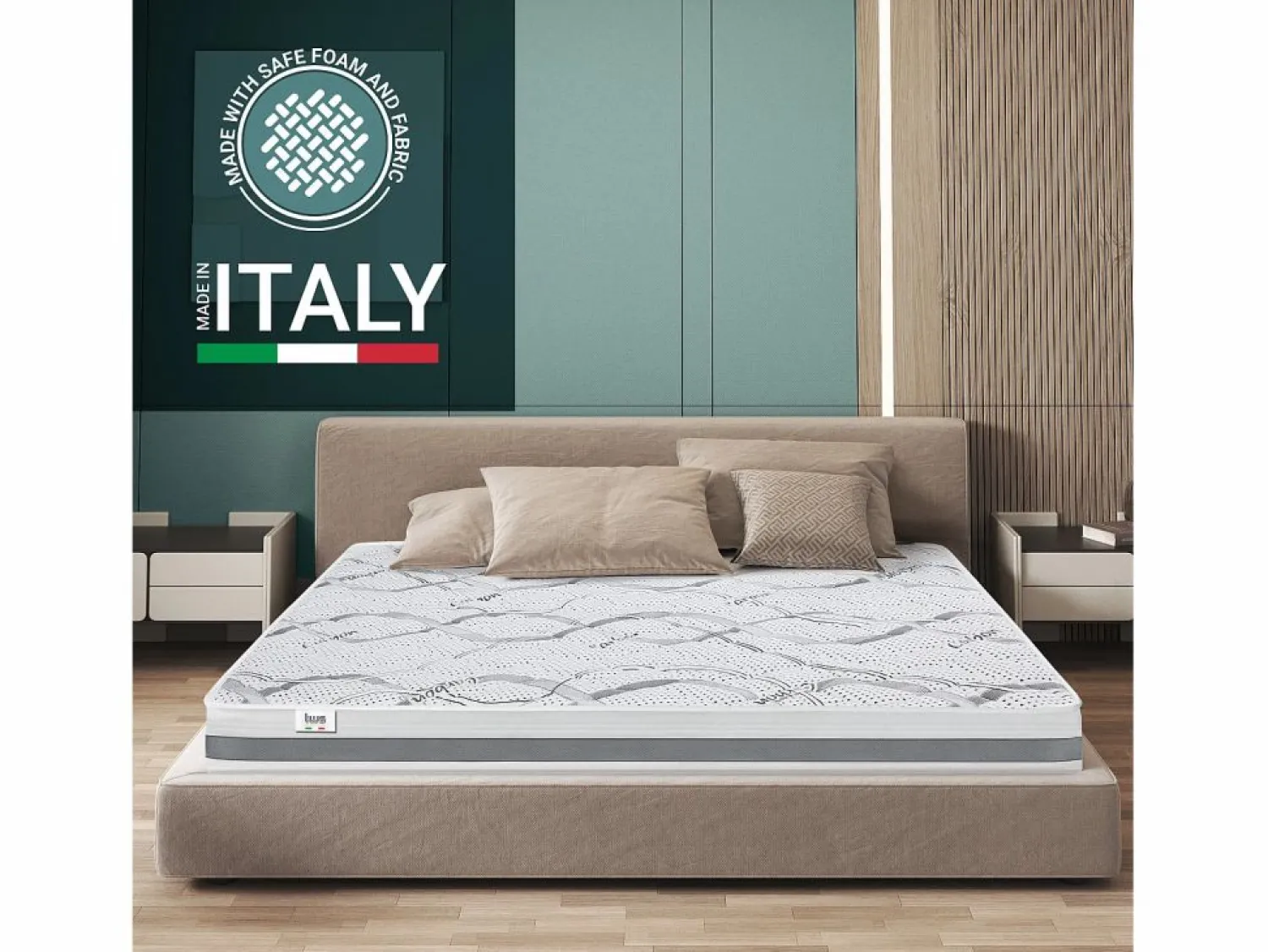 Discount The White Stone Colchón Individual 85 x 185 Memory | Premium Quality | altura 16 cm | Made in Italy
