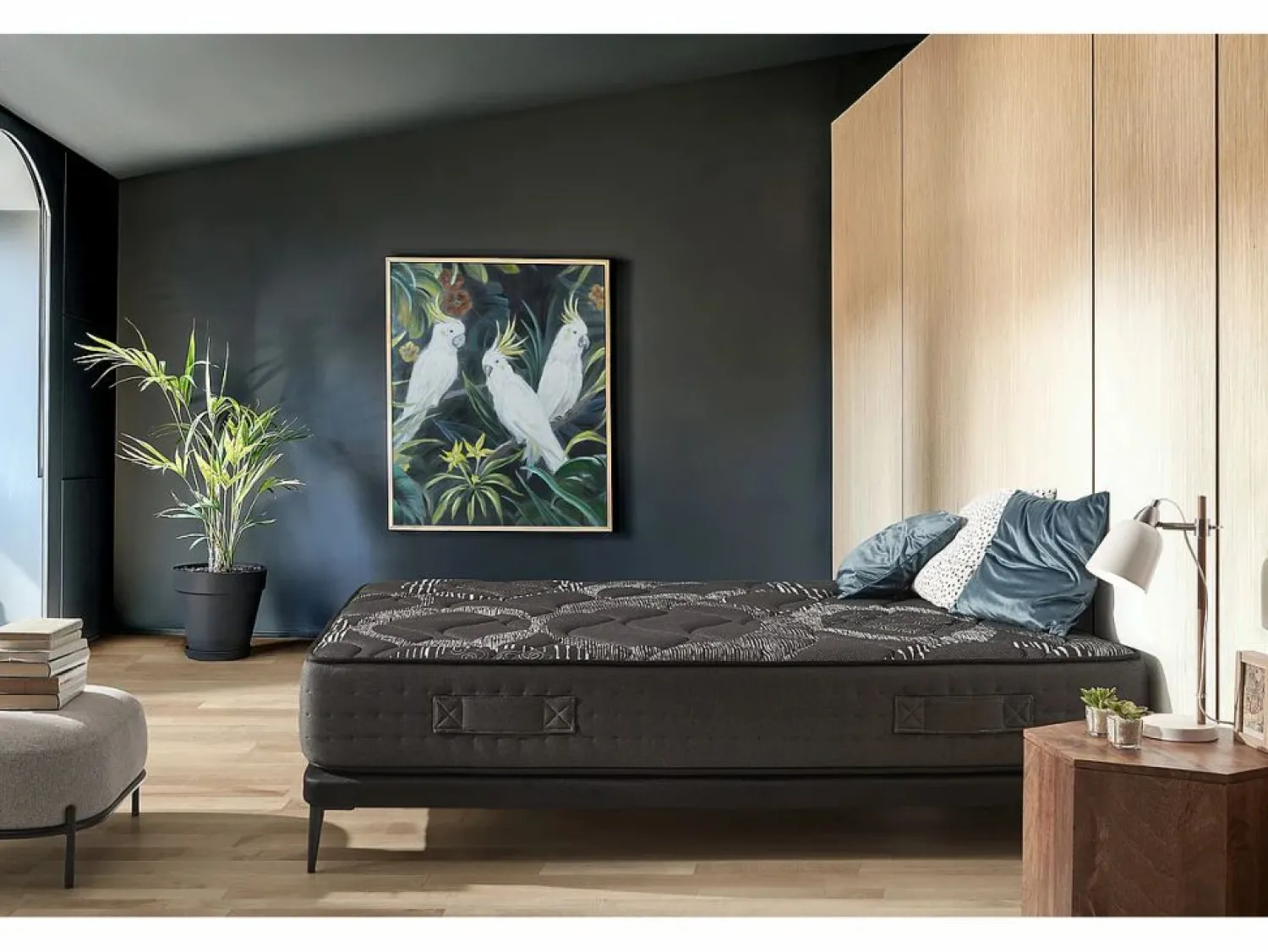 New Colchón Muelles Ensacados Blackrest Visco Hybrid 160x200 cm Colchones - 160X200Cm