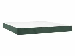 Hot Colchón muelles ensacados terciopelo verde oscuro 160x200x20 cm ES395586 Colchones - 160X200Cm