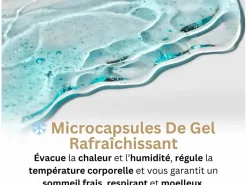 Discount Douce Lune Colchón Ondine 1 plaza 90x190 Niño y Adulto - Espuma viscoelástica de alta densidad 60 kg/m³ enriquecida con microcápsulas de gel refrescante - Diseño ergonómico