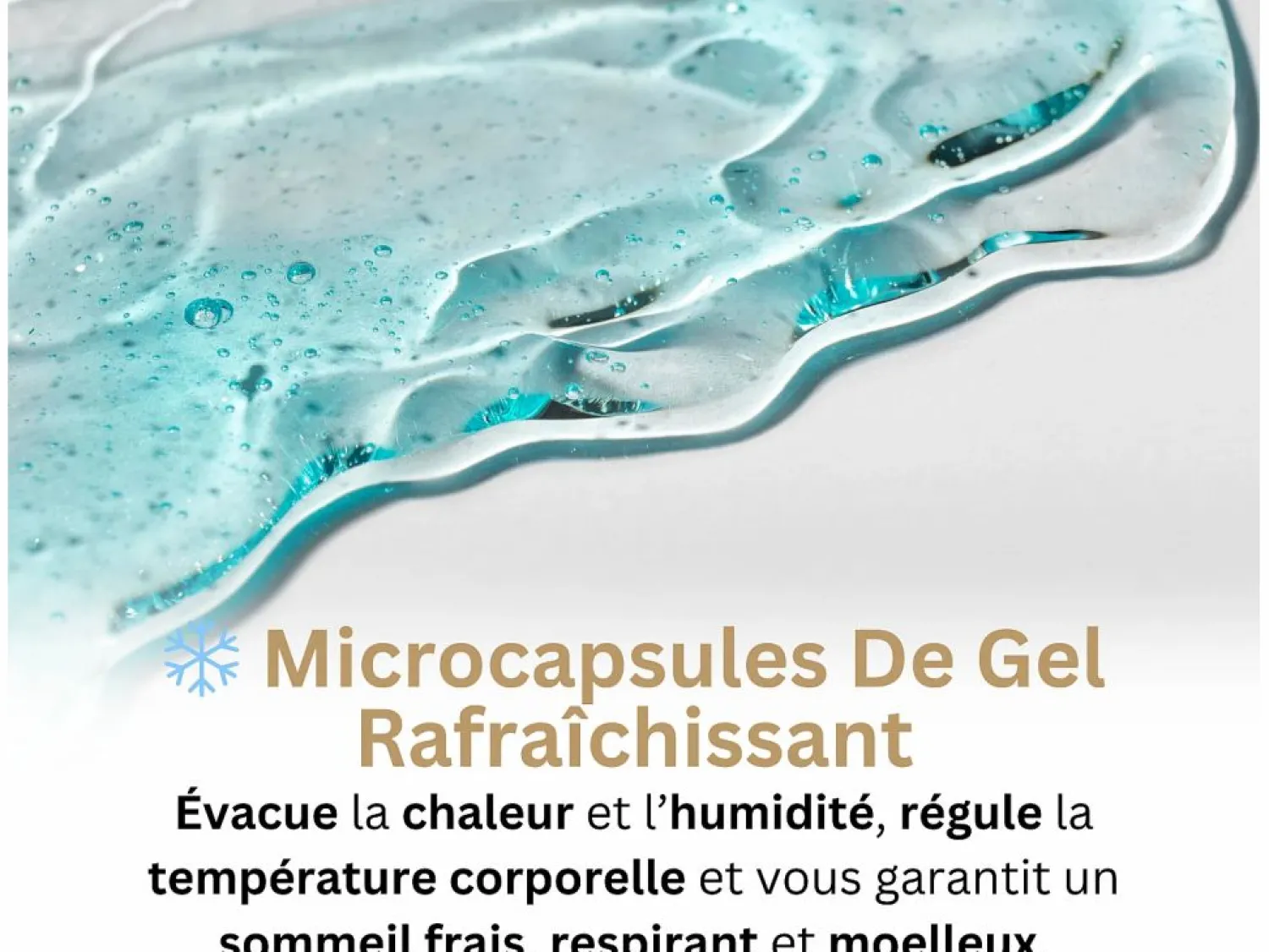 Discount Douce Lune Colchón Ondine 1 plaza 90x190 Niño y Adulto - Espuma viscoelástica de alta densidad 60 kg/m³ enriquecida con microcápsulas de gel refrescante - Diseño ergonómico