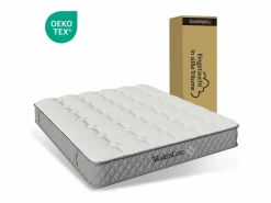 DripeX Colchón ortopédico ignífugo de 180 x 200 cm con 4 asas, OEKO-TEX®, 20 cm de grosor, transpirable, 7 zonas de muelles ensacados