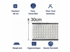 Dagostino Home Colchón Viscoelástico 140x190 Especial Cama Principal, Todos los Tamaños | Altura 30cm
