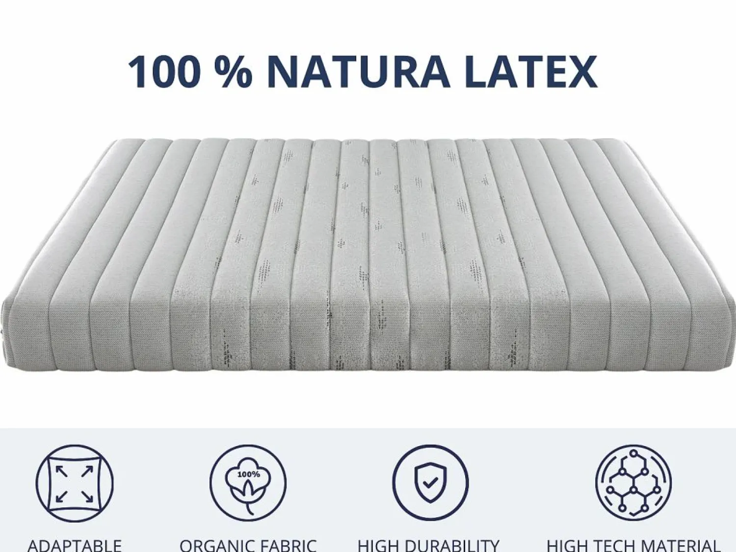 Best Colchón 90X190 | Látex Natural 100% – 20 cm Altura, Firmeza Media (3/5) | Núcleo Ecológico con Funda de Algodón y Lino Colchón Látex|Colchones - 90X190Cm