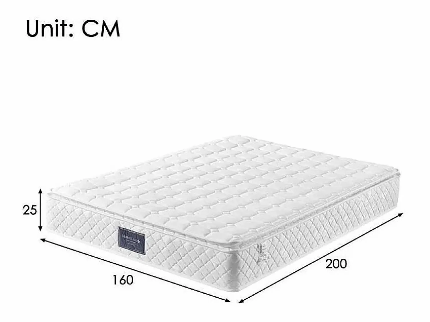 Hauss Spole Colchón 160x200 cm H 25cm – 7 zonas de confort, espuma fría - Firmeza H3