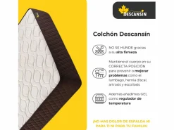 Best Colchón 180x190 Viscoelástico + REGALO 2 Almohadas Viscoelasticas 90 cm Descansin | Ideal para Personas con Dolores de Espalda | Alta Firmeza | Efecto nube Colchones - 180X200Cm