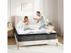 Hot DripeX Colchón 120x200cm anti-fuego muelles ensacados - esp.25cm - soporte ergonómico 7 zonas - transpirable - silencioso