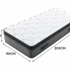 New Colchón 90x200cm anti-fuego muelles ensacados - esp.25cm - soporte ergonómico 7 zonas - transpirable - silencioso Colchón Muelles Ensacados