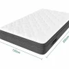 Sale DripeX Colchón 120x200cm muelles ensacados - esp.25cm - soporte 7 zonas - con asa - Hipoaalergénico
