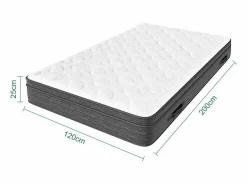 Sale DripeX Colchón 120x200cm muelles ensacados - esp.25cm - soporte 7 zonas - con asa - Hipoaalergénico