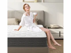 DripeX Colchón 90x200cm muelles ensacados - esp.25cm - soporte 7 zonas - con asa - Hipoaalergénico