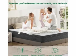 DripeX Colchón 90x200cm muelles ensacados - esp.25cm - soporte 7 zonas - con asa - Hipoaalergénico