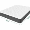 DripeX Colchón 160x200cm muelles ensacados - esp.25cm - soporte 7 zonas - con asa - Hipoaalergénico