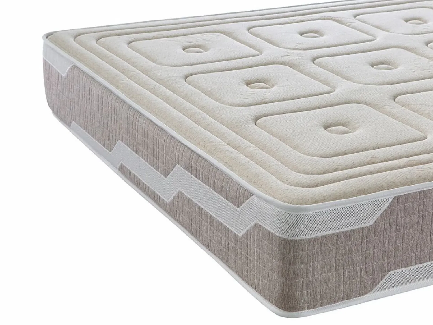 Sale Colchon con latex 90X190 ORGANIC NATURA, Altura 25 CM | Espuma HR| 100% Algodon y lino Colchones - 90X190Cm