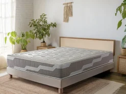 Discount Colchon natural muelles ensacados 150X200 ORGANIC NATURA, Altura 25 CM, 100% Algodon y lino Colchón Espuma