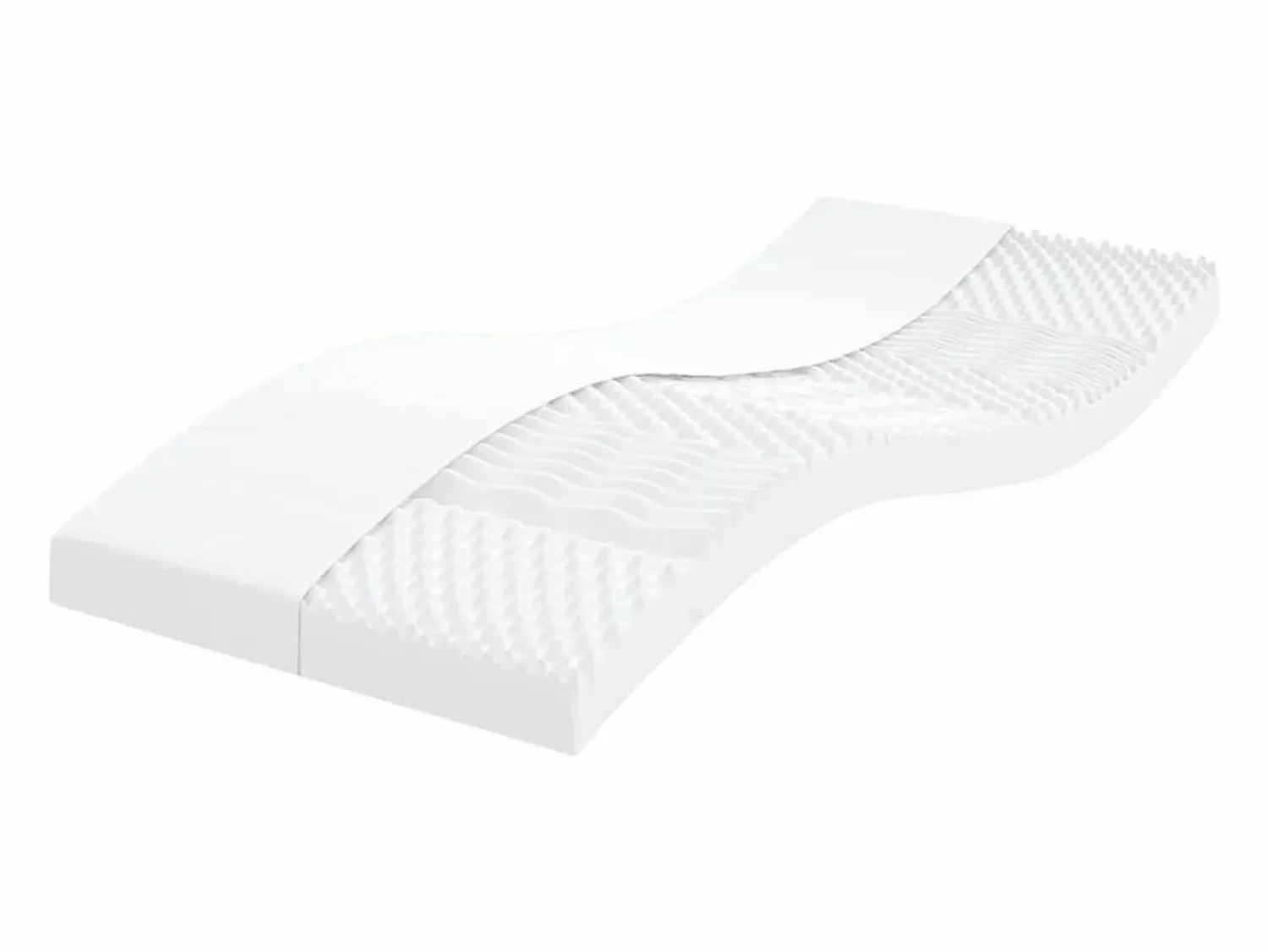 Clearance Colchones de espuma 2 uds 7 zonas dureza 20ILD blanco 90x190 cm ES257823 Colchones - 90X190Cm