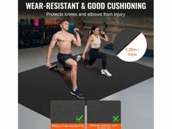 Colchoneta de Yoga SucceBuy, 2,4 x 1,5 m, Colchoneta de Yoga Antideslizante de Alta Densidad, para Yoga en Casa, Pilates y Entrenamiento en el Suelo