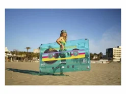 Bestway Colchoneta Hinchable para Playa o Piscina Retro Beats 174x117 cm con Diseño Multicolor en forma de Cinta de Cassete