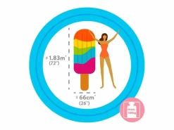 Hot Colchoneta hinchable Rainbow Popsicle +14A 183x66 cm Accesorio Piscina|Deportes Náuticos