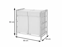 MCW Colector de ropa -B60, marrón, tapa gris