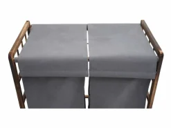 MCW Colector de ropa -B60, marrón, tapa gris