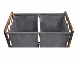 MCW Colector de ropa -B60, marrón, tapa gris