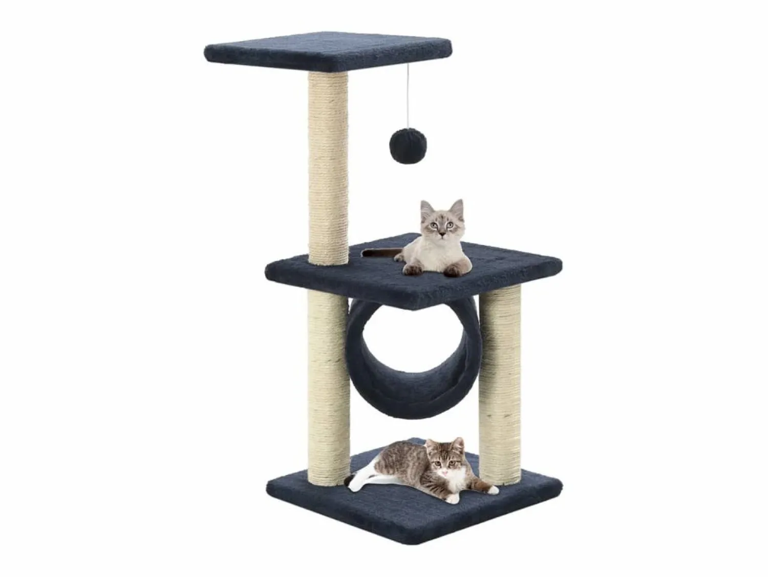 Clearance Colen Rascador para gatos con poste de sisal 65 cm oscuro Juego De Animales