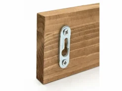 Clearance Colgador de pared de madera maciza en tono roble oscuro de 61x5cm - KATE - Perchero
