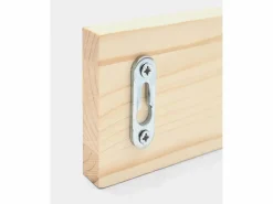 Hot DECOWOOD Colgador de pared de madera maciza en tono natural de 26x5cm - KATE - Beige