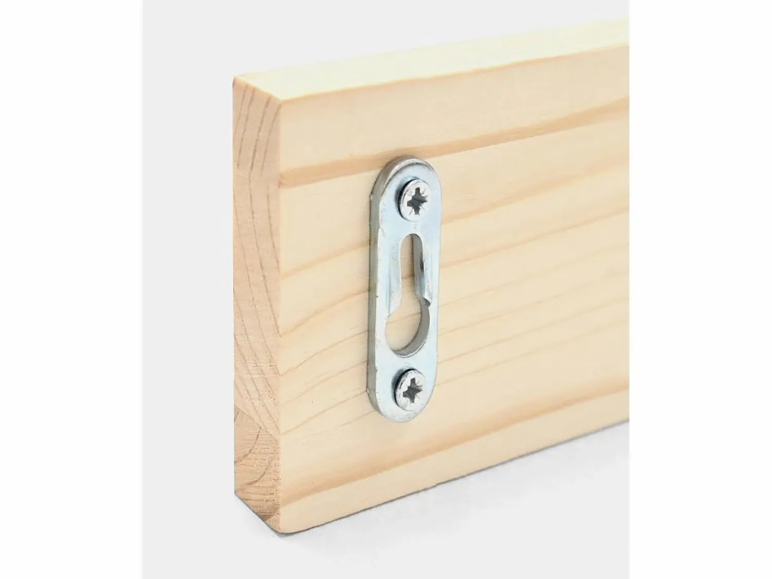 Hot DECOWOOD Colgador de pared de madera maciza en tono natural de 26x5cm - KATE - Beige
