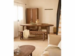 Outlet DECOWOOD Colgador de pared de madera maciza en tono de 61x5cm - KATE - Verde
