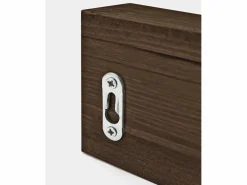 DECOWOOD Colgador de pared de madera maciza en tono nogal de 61x9,5cm - KATE -
