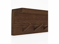 DECOWOOD Colgador de pared de madera maciza en tono nogal de 61x9,5cm - KATE -