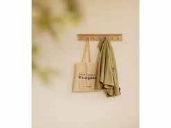 Online Colgador de pared de madera maciza en tono roble medio de 61x9,5cm - KATE - Perchero