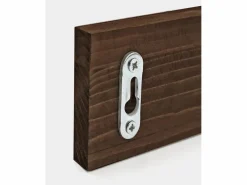 DECOWOOD Colgador de pared de madera maciza en tono nogal de 26x5cm - KATE -